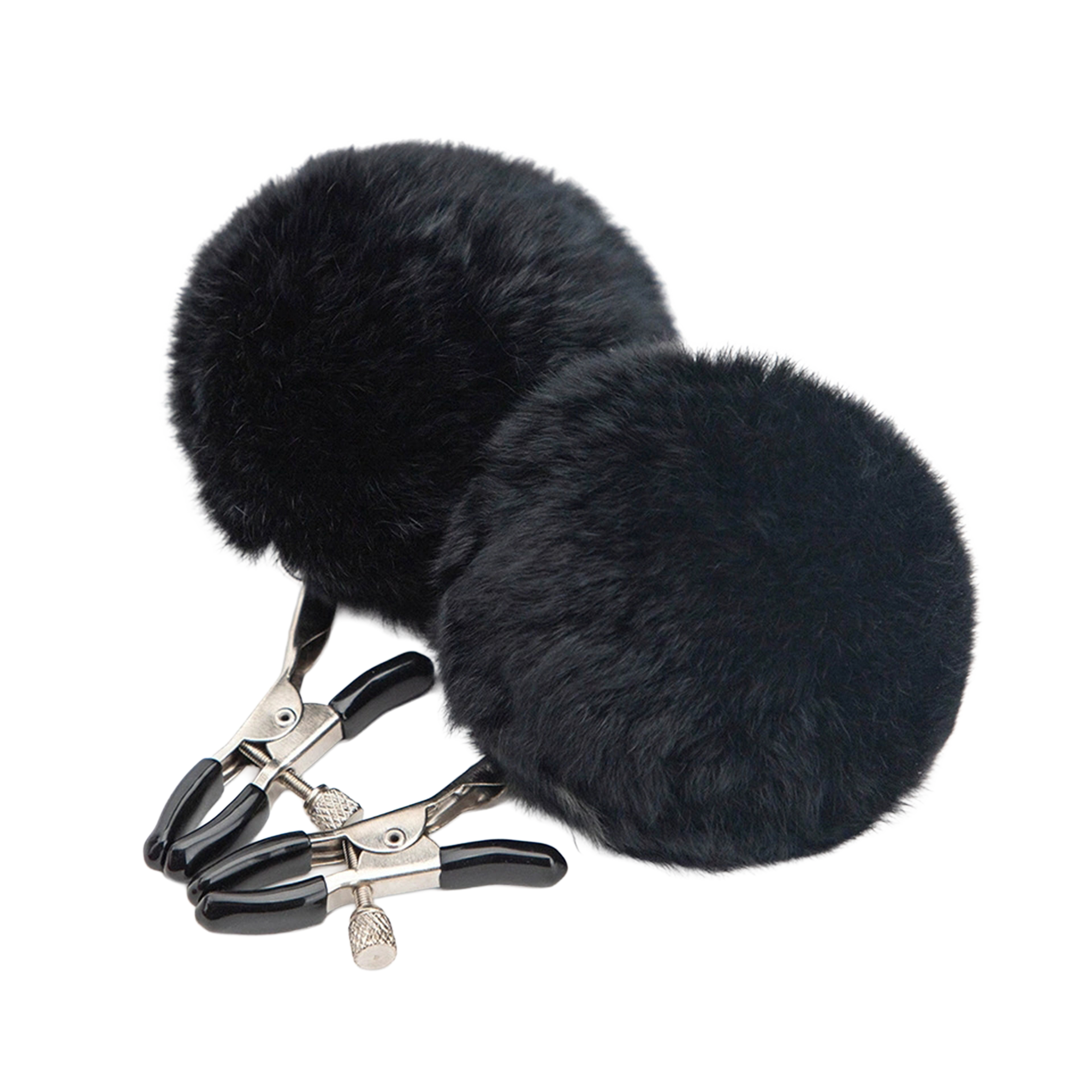 Super Fluffy Breast Clamps Black