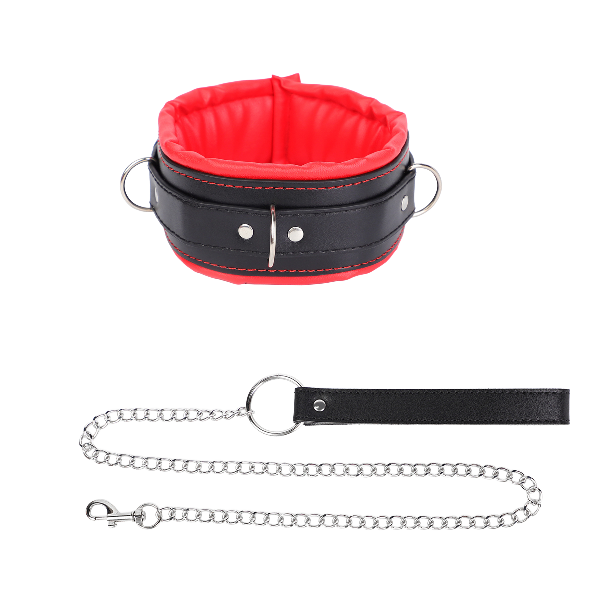 Soft Collar with Lash Black/Red