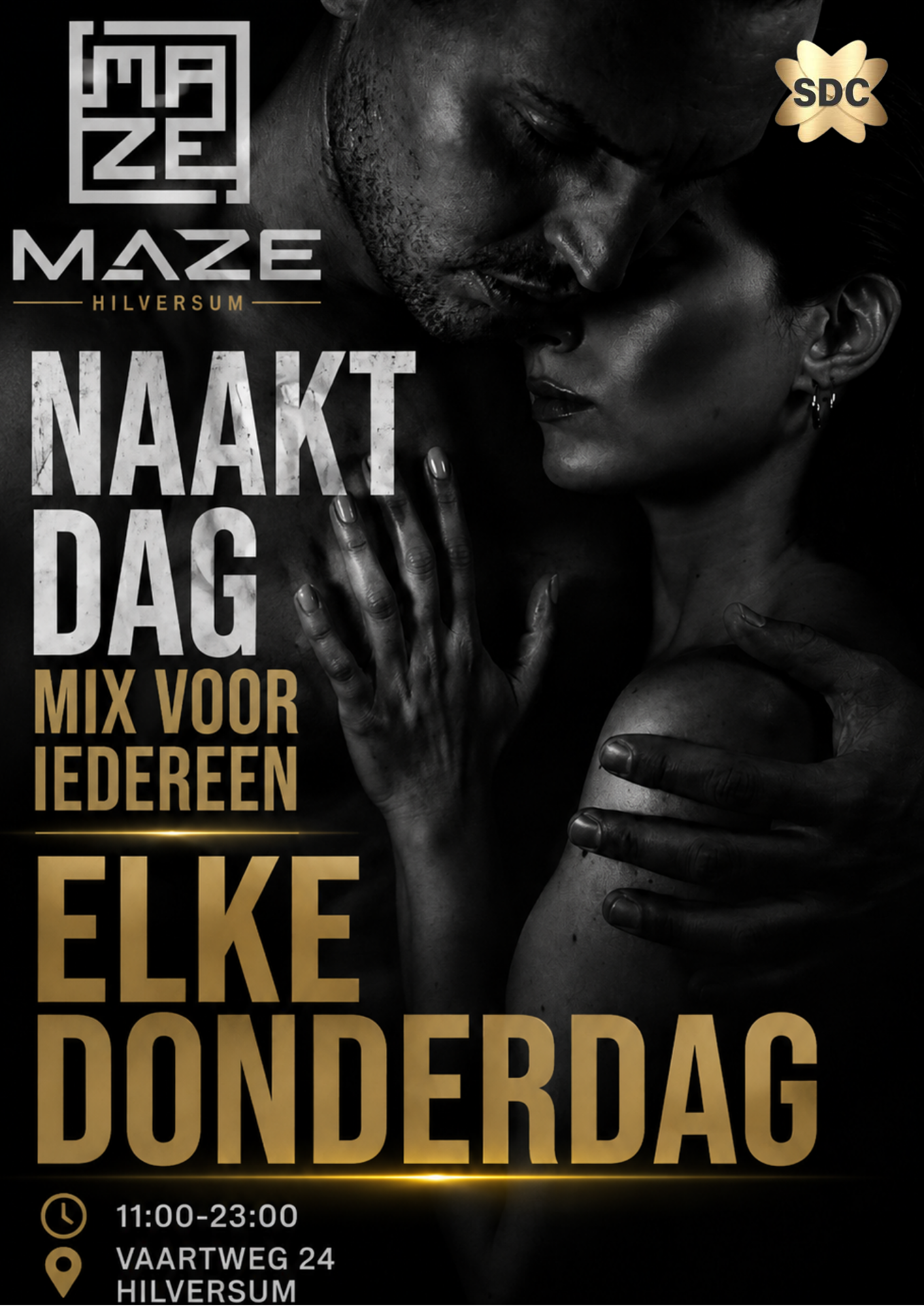 Naaktdag Maze Hilversum elke donderdag